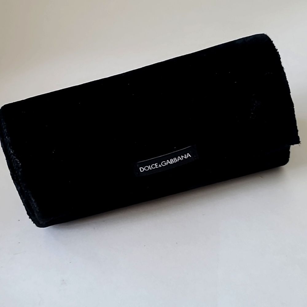 Dolce & Gabbana Glasses Case Black Velvet Inside & Out